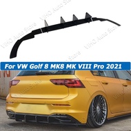 For VW Golf 8 Pro MK8 MK VIII 2021+ Body Kits Car Rear Bumper Lip Diffuser Spoiler Splitter Rear Bumper Lower Guard 2022 2023