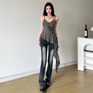 Korean Women's Tops / Women's long Tops / long Women's Tops / fashion Women's Tops / Cream Women's T