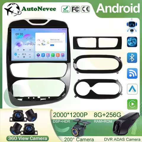 For Renault Clio 4 BH98 KH98 2016 - 2019 Car Android Multimedia Stereo Radio Player GPS Navigation B