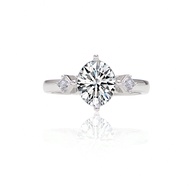 1pc Luxury 2 Carat 7*9mm Oval Cut Moissanite Diamond Engagement Ring For Women, D Color VVS1 Clarity