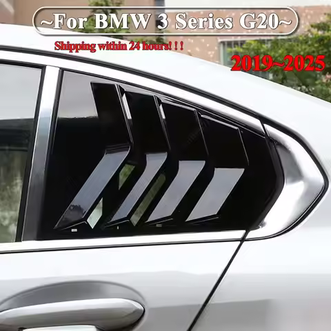 For BMW 3 Series G20 320i 325i 330i 2019-2025 Car Rear Side Louver Cover Rear Window Side Vent Louve