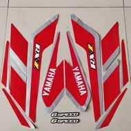 MERAH Striping Yamaha RX z rxz silver Red 1992 list body Sticker Motorcycle Standard Best Quality ter