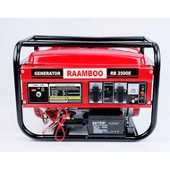เครื่องปั่นไฟเบนซิน RAAMBOO รุ่น RB 2500E กำลังเครื่องยนต์ 4 จังหวะ 6.5 แรงม้า สตาร์ทกุญแจ กำลังไฟสู