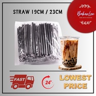 BOBA GIANT STRAW / INDIVIDUAL BLACK GIANT STRAW 19CM & 23CM