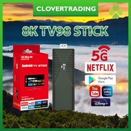 8K TV98 SmartTV Stick 5G WIFI TV BOX Android 8gb+128gb TV Stick Unlock Google Assistant Chromecast Netflix Youtube Astro