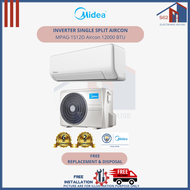 Midea R32 Inverted System 1 MPAG-1S12D Aircon 12000 BTU - FR 1 Time Cleaning Service