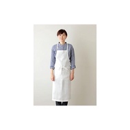 Fog Linen Work Linen Full Apron White (19) 《LKA004-19》