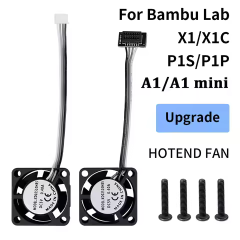 2510 Fan For Bambu Lab X1/P1 A1 Hotend Cooling Fan With Cable Rapid Cooling Fan For Bambu X1C P1S P1