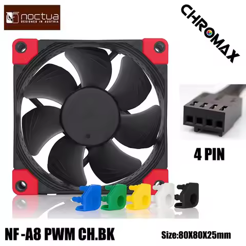 Noctua NF-A8 8CM Case Fan High Quality Fan 3/4Pin 80mm PMW Intelligent Temperature Control CPU Fan S