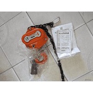 Japanese Kondo 1 ton 3m hand-pulled hoist used to lift and lower equipment safely and effectively