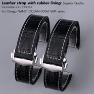 Aksesoris Jam Tangan 21mm High Quality Curved FKM Fluoro Rubber Watchband Fit for Omega Seamaster Pl