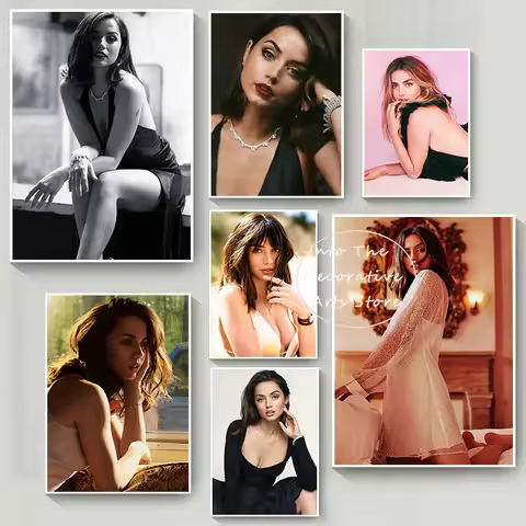 Ana De Armas Movie Female Star Fashion Posters Prints Canvas Painting Wall Art Picture Living Room C