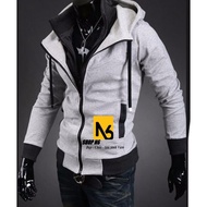 [HCM]Áo Khoác Nỉ Nam Xám Trắng Có Nón Trùm Đầu - NA6