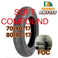 TAYAR TIRES TYRE DURO 17 INCH SOFT COMPOUND 70/90-17 80/90-17 DM1325 ( FREE AIR VALVE)TYRE TYER TAYA
