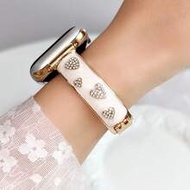 1pc Heart-Shaped Rhinestone Bracelet Watch Band, Fashionable & Premium, Suitable For Apple 38/40/41 