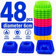 48 PCS Putu Ayu Segi KH Mold Cake Molds | Food Grade Plastic Putu Ayu Mold Diameter 6 cm Height 3 cm