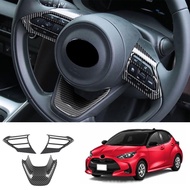 Car Accessories For Toyota Yaris Cross/Yaris steering wheel frame ABS steering wheel sequins interior decoration protection auto parts stickers