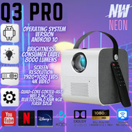 [Free Delivery + Stand] Q3 PRO 6000 lumens Android Mini Projector HD Projector WIFI LCD Led Projector Home Cinema Support USB/HD/VGA