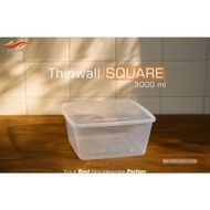 Thinwall Square 3000ML Multipurpose Food Container Food Container Food Storage Container