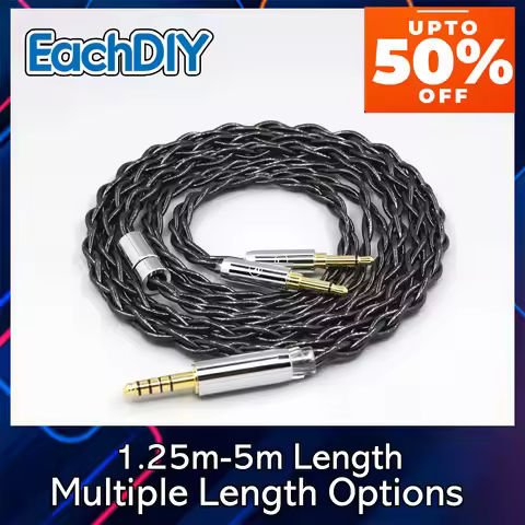 Pure 99% Silver Palladium Gold Floating Graphene Earphone Cable For Beyerdynamic T1 T5P II AMIRON HO