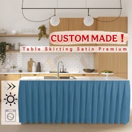 Cabinet Curtain Skirting Kabinet Dapur Kitchen Satin Langsir Vecro Tape
