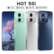 New Hot Sale Hot50 i Mobile Phone 16+1T Perforated Large Screen Cheap Mobile Phone Smartphone