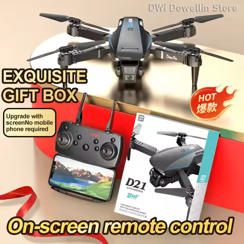 DWI Professional Drone D21 4K Wide-Angle HD Camera WiFi FPV Height Hold Foldable RC Drone Quadrotor 