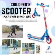 OXELO สกู๊ตเตอร์สำหรับเด็กรุ่น Play 5 พร้อมเบรก (สีฟ้า) ( Play 5 Children's Scooter with Brake - Blue ) ล้อสกู๊ตเตอร์ อุปกรณ์สกู๊ตเตอร์ สกู๊ตเตอร์ Scooter 2 ล้อ