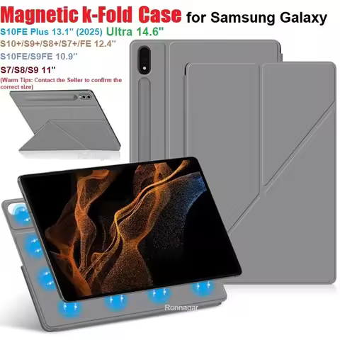 Magnetic Tablet Case For Samsung Galaxy Tab S10 FE Plus 13.1 2025 X620 X626b S10 S9 S8 S7Plus 12.4 1