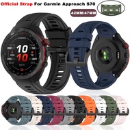Official Silicone Strap Band For Garmin Approach S70 42mm 47mm Smart Watch Wristband Replacement Wri