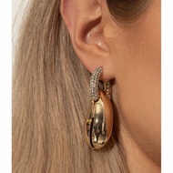 Tory Burch 女士 鑲嵌閃亮水晶耳環均碼碼