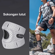 1 buah Pad Lutut Sukan Patella Sabuk Silikon Kecergasan Berlari Mendaki Badminton Perlindungan Profe