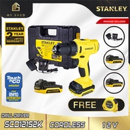 💖🔥STANLEY SCD121S2K 12V Cordless 10mm Drill Driver With 2 Batteries &amp; 1 Charger SCD121S2K-B1 (SCD121 / SCD12S2)