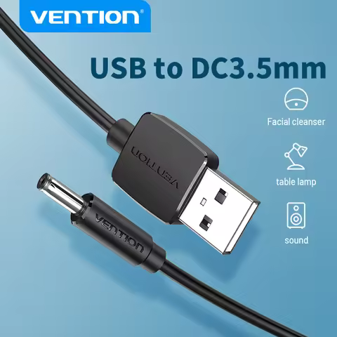 Vention USB to DC 3.5mm Charging Cable USB A Male to 3.5 Jack Connector 5V Power Supply Charger Adap