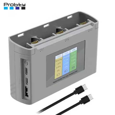For DJI LCD Two-Way Battery Charger Hub for DJI Mini 2,Mini 2 SE,Mini SE Drone,Charging 3 Batteries 