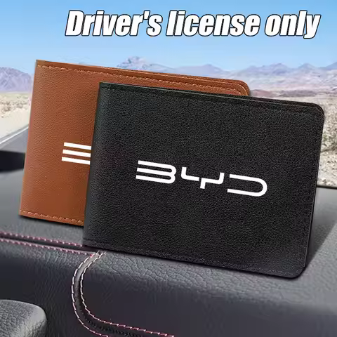 PU Leather Car Driver License Holder Card Bag For BYD E6 Tang F3 Song F3R Qing Yuan I3 S7 G3 M6 L3 D