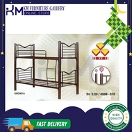 KM Furniture Gallery 3V Double Decker Bed Frame (BD901A)/ Katil Size Double Decker