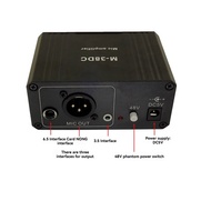 Portable Microphone Preamp XLR Output High Gain 48V Phantom Power Mic Preamplifier for Dynamic and C