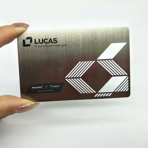 Top Seller Customized Logo Laser Engraved Premium Stainless Steel Business Card Credit Card Size Per