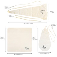 3pcs Cotton Long/Oval/Square Cleaning Cloth Saxophone Inner Chamber Cleaning Cloth Kit for Saxophone