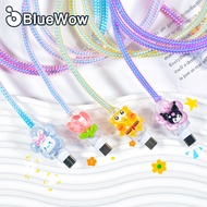 BlueWow Android Type-C Cute Cartoon Charger Case Cable Protector Android Charging Protection Case Su