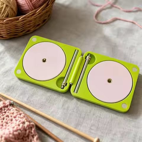 Practical Gifts For Knitters Crocheters Portable Yarn Holder Yarn Winder Spinner Foldable Double Yar