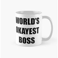 Worlds Okayest Boss Ceramic Mug