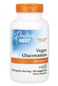 ✅ Preorder ✅  Doctor's Best, Vegan Glucosamine with GreenGrown Glucosamine, 750 mg, 180 Vcaps, Vegan