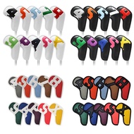 10pcs Set Sarung Kepala Kelab Besi Golf Aksesori Sukan Sarung Wedges 4-9 ASPX Gradien Nombor Pelindu