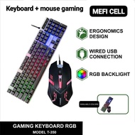 K-500 Series Gaming Keyboard & Mouse – Rainbow Backlight (Black)