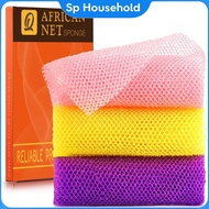 Set 3 Bahagian Jaring Afrika&Span Kain Lap Mandi Pengelupasan Pengelupas Badan untuk Gosok Punggung