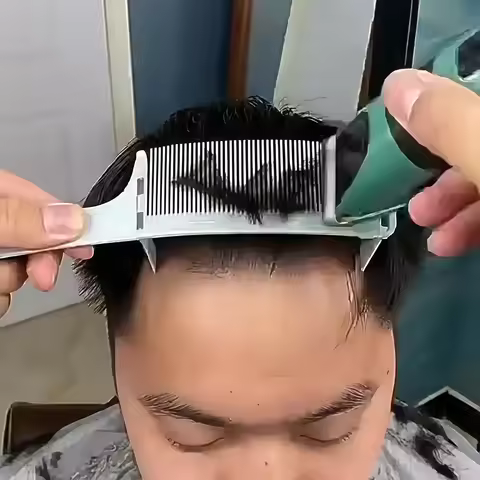 Barber Fade Comb for Men Anti-Static Heat Resistant Adjustable Curved Comb for Positioning and Flat
