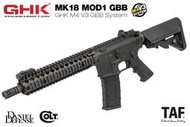 【TAF 現貨+免運】GHK V3新版 Colt M4 MK18 MOD1 V3 GBB