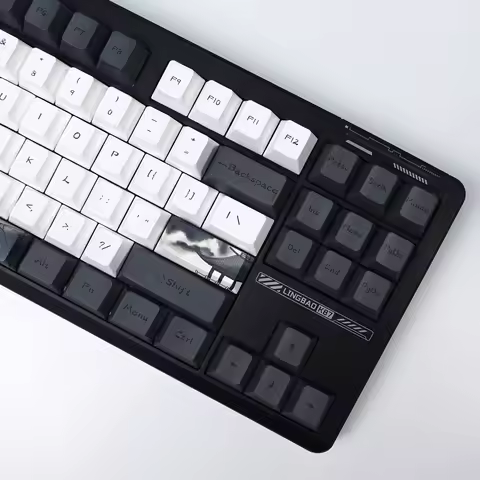 KBDiy 142 Keys PBT Cherry Profile Keycaps Ink Lotus Keycap MX Switches For Mechanical Keyboard ISO K